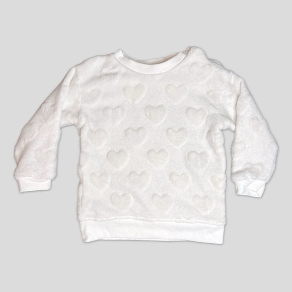 Baby Girl 6–9M H&M Top Bundle – Yellow Polka Dot Peplum & Fleece Sweatshirt - Picture 2 of 3